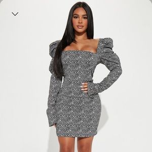 Black & White Mini Dress, Size Small